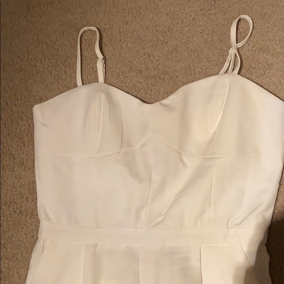White Jumpsuit with Fitted Bodice - Picture 7 of 8